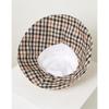 Daks Beige Check Contrast Linen Floppy Hat Dbhe2e121