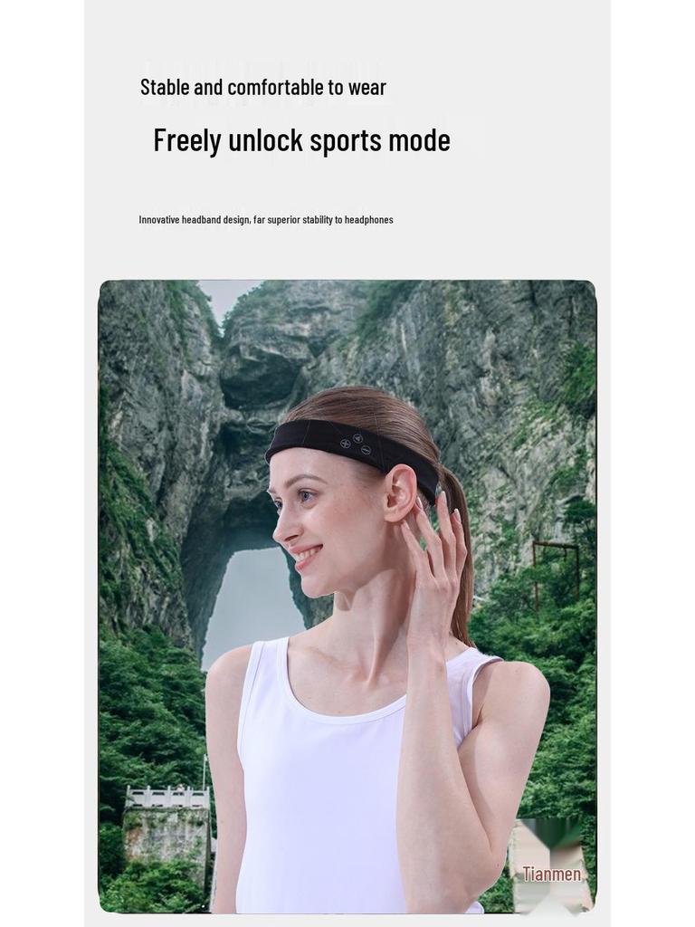 Wireless Bluetooth Yoga Headband Earbuds & Sleep Eye Mask with Ultra-long Standby