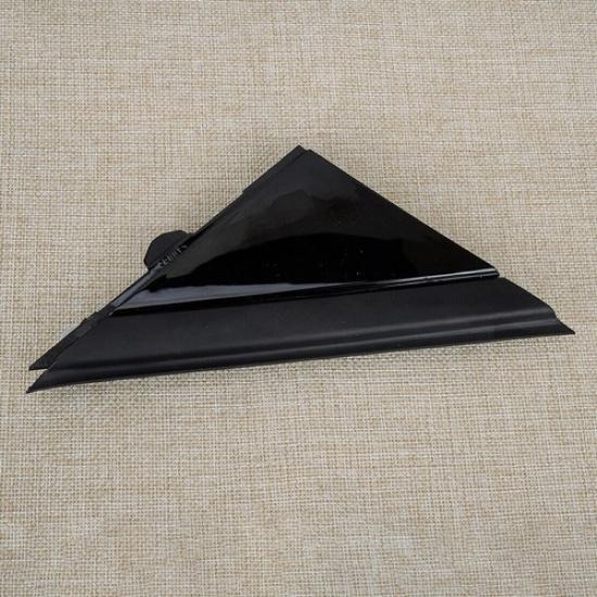 Fit For Fiat 500 Door Mirror Triangle Flag Cover Moldings Right Glossy Black
