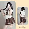 Emfay JK Cosplay Short School Uniform Sailor Set with Stockings Uniform, Sleeve, Costume, Suit, 4-Piece