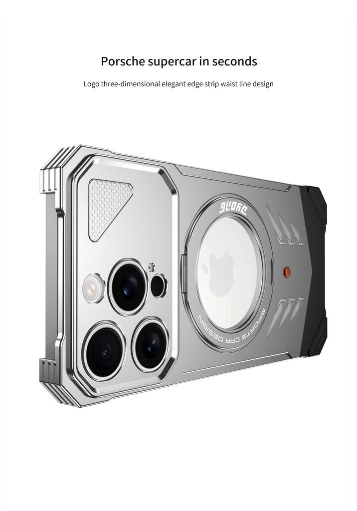 Borderless Metal Snap-Buckle Case for iPhone 17/16/15 Pro/Pro Max