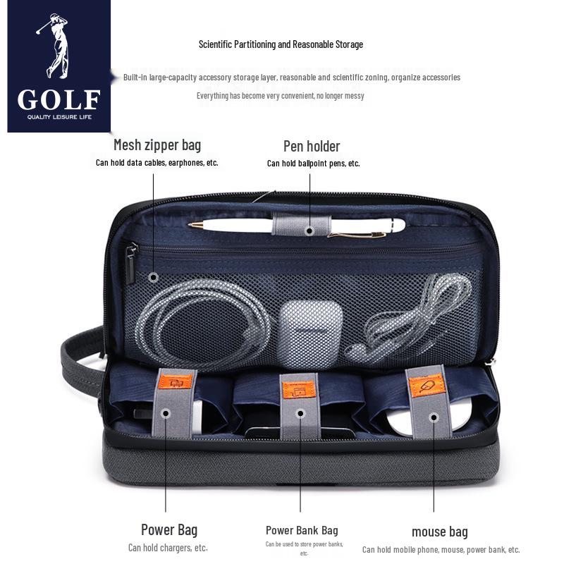 Men's 14-inch Golf Laptop Bag: Lightweight, Shockproof Single Shoulder Backpack & Protective Sleeve