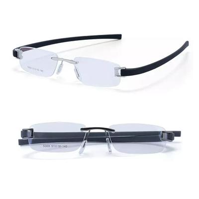 RSINC Gafas de montura al aire para unisex Plata Negro-Gris plomo Etiqueta A1 JL156428500663