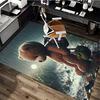 1pc Teddy Bear Plaid Chair Mat - Anime Cartoon Design Office Chair Pad with Backpack Pattern for Home Decor, Seasonal Gift, Non-Slip Carpet Suitable f