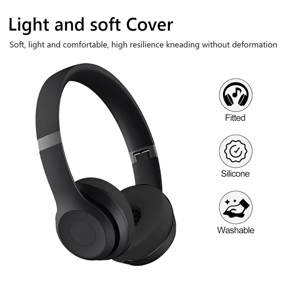 Silicone Case Cover Sweatproof Ear Pads Cover Protector Waterproof Protective Earpad Covers for Beats Solo 4 Wireless Headphones