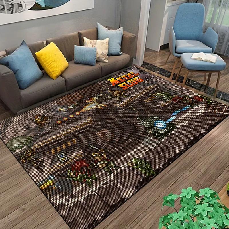 Retro Game Metal-Slug Gamer Cartoon Carpet Rug for Home Living Room Bedroom Sofa Doormat Decor,kids Area Rug coffee tables