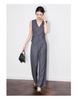Old Money Chic: Women's Relaxed Suit Vest & Wide-Leg Pants Set