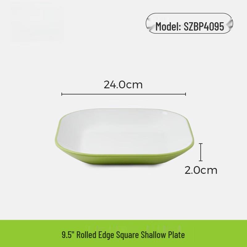 Wuhe Dual-Tone Melamine Rectangular Serving Plate