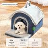 Cozy Winter Cat & Dog Bed with Handle - Enclosed Pet Villa