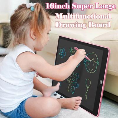 16inch Children Magic Blackboard LCD Drawing Tablet Toys For Girls Gifts Digital Notebook Big Size Message Board Writing Pad