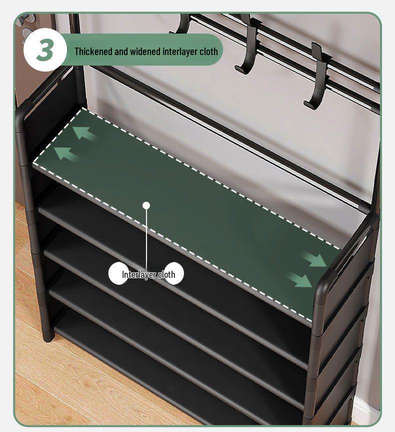 Platzsparender mehrstöckiger Schuh- und Hutständer für die Aufbewahrung im Haushalt und Schlafzimmer