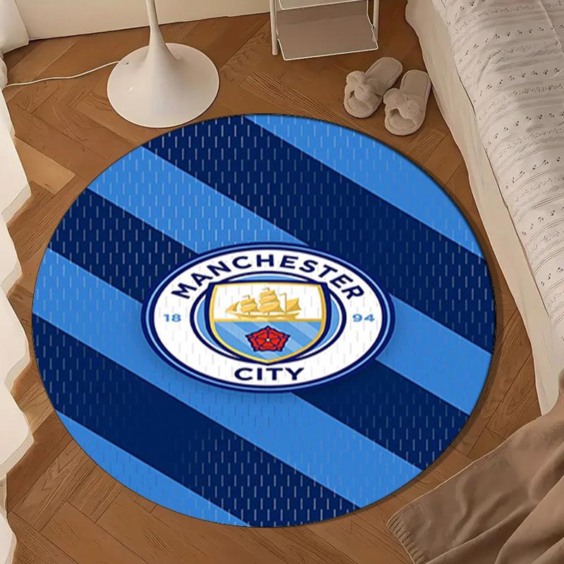 1PC rug City Football Club Round mat Home Decor, Chair rug For livingroom,Bedroom, doormat home decor Birthday Gift Christmas Gifts