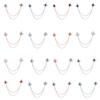 Elegant Tassel Rhinestone Cross Collar Pin For Shirts Fashionable Enthusiasts Suit Shirt Collar Brooch Trendy Jewelry
