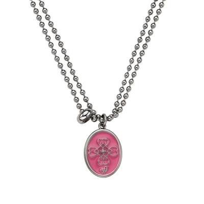 Nff Knit Love Necklace-pink