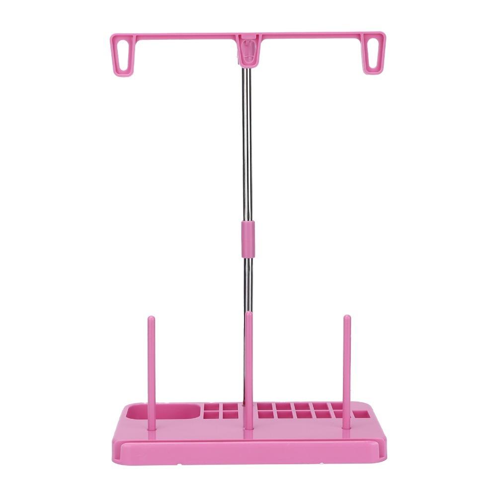 Thread Organizer Plastic Thread Stand 3 Spool Pink Thread Spool Holder Light Quilting Thread Stand Household Sewing