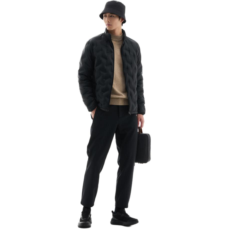 

Anta Удобная повседневная простая теплая куртка-пуховик на молнии для мужчин, базовая верхняя одежда, цвет черный 952447904-3 3XL