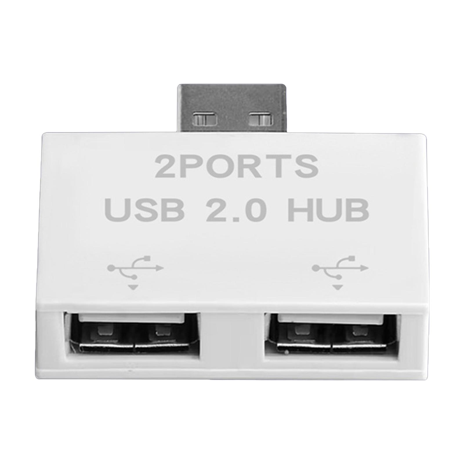

USB 2.0 A Male To Double USB Female Y Splitter Extension Hub для настольного ноутбука и автомобильного зарядного адаптера белый