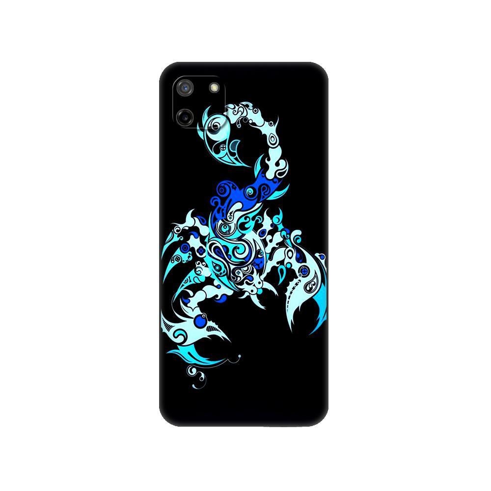 Czarne etui TPU dla OPPO Realme C11 Etui dla Realme C 11 RealmeC11 Tył RMX2185 Etui Pokrowiec Bumper Zwierzę Krab Skorpion