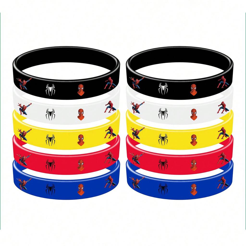 MINISO Spidey and His Amazing Friends Wristband Party Favor Anime Figure Kid Birthday Party Decor Cartoon Bracelet Kid Gift Wedding