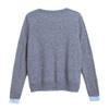 2025 Autumn/Winter Women's Cashmere Color Block Round Neck Loose Cardigan Sweater - Elegant Fashion Knitwear Outerwear