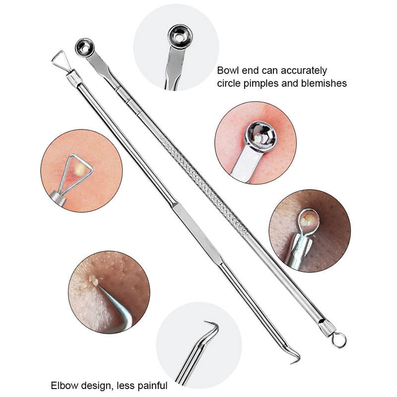 Professional Blackhead Tweezers,High Hard Stainless Steel Blackhead Remover,Precision Pimple Popper Tool Kit,Blackhead Extractor