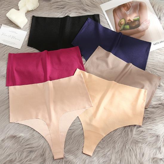 High Waist Sports Anti-clip Buttocks Sexy Women's Panties Seamless Ice Silk T-shaped Yoga Quick-drying Girl Thong