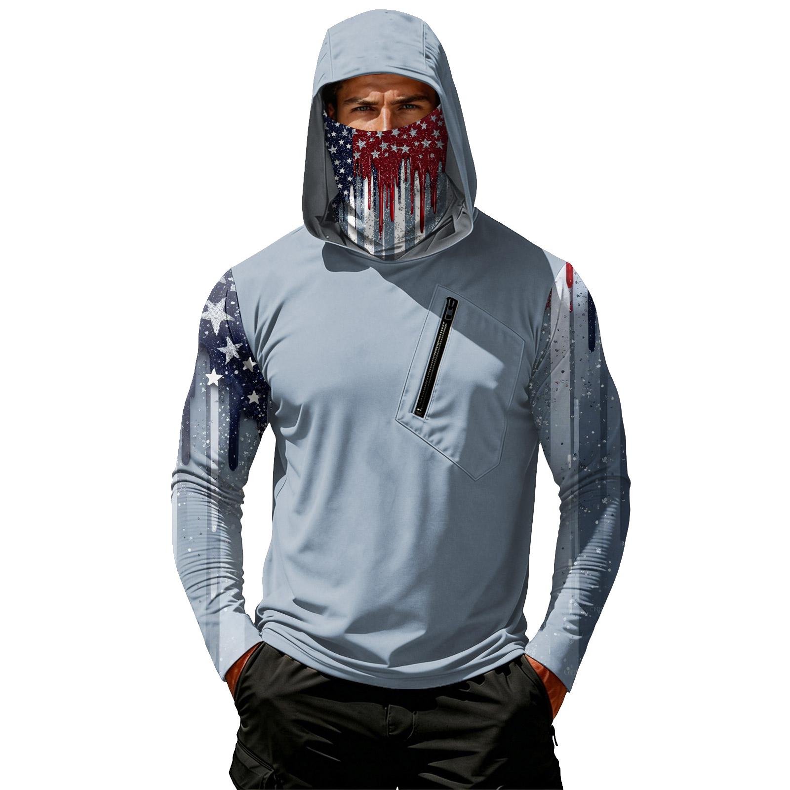 Men s Casual Hooded Long Sleeve Sunscreen Top L 1830₽