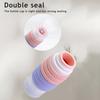 Silikonowa butelka podróżna z podwójną głowicą, szczelna, wielokrotnego użytku, do przechowywania balsamu, odżywki, szamponu, składana, wielokrotnego napełniania, pusty pojemnik na kosmetyki