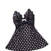 European and American New Sexy Lace Black Polka Dot Suspender Skirt, Pure Lust, Hot Perspective Temptation