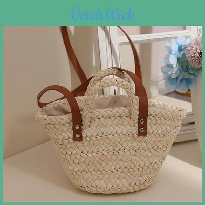 New Fashion Corn Husk Woven Bag Sweet And Fresh Style Handmade Woven Bag For Women Medium Size