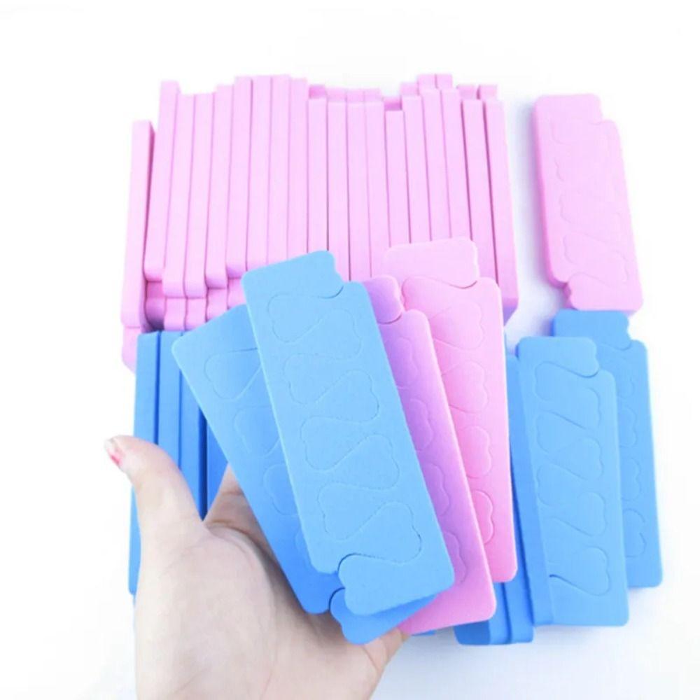 100Pcs Heart Shape Manicure Finger Separators Soft Sponge Foots Nail Art Tools UV Gel Polish