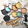3pcs Earphone Key Organizer Kitten Jewelry Tray Jewelry Storage Plate  for Rings and Earrings