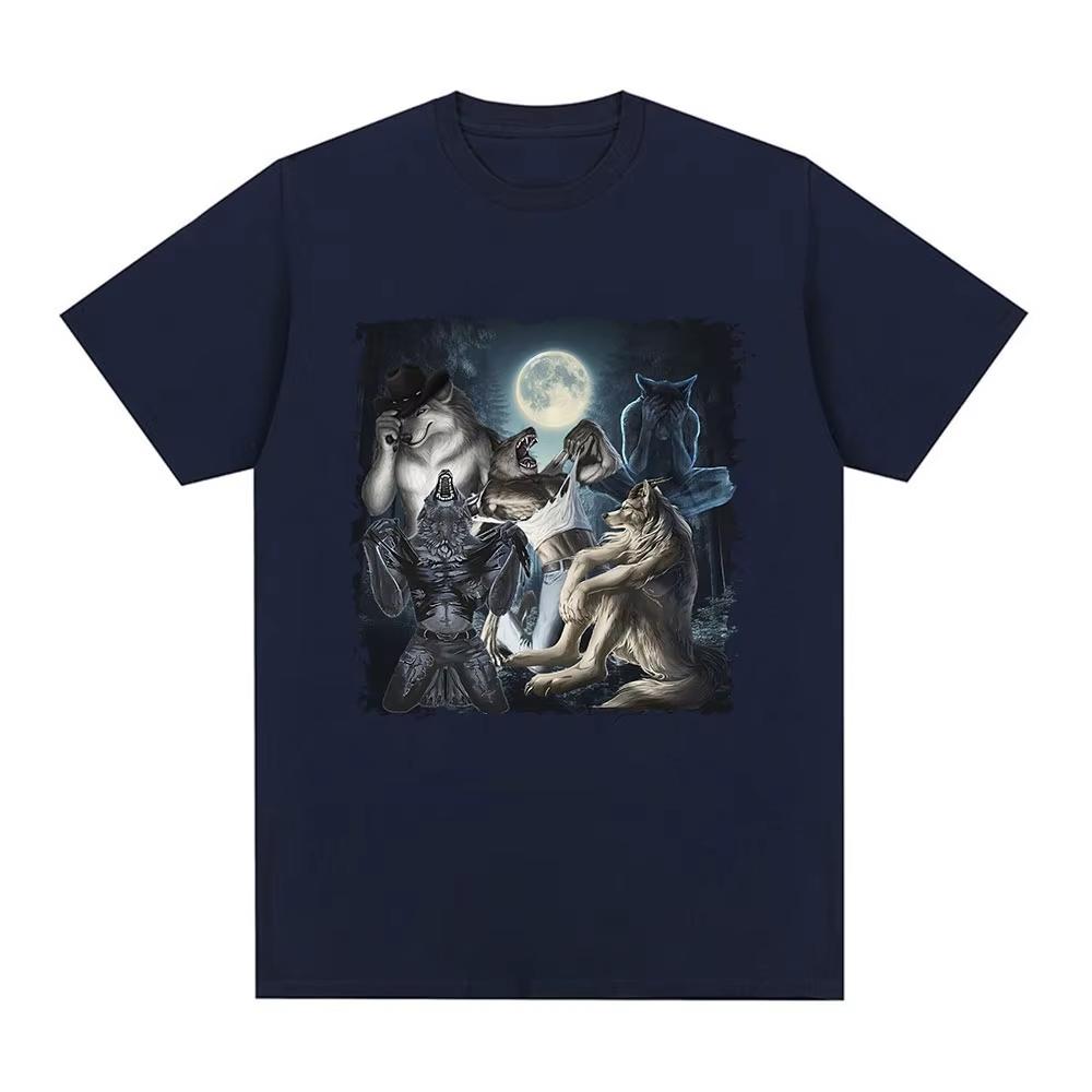 

Sitting Wolf Literally Me Funny Meme T Shirt Men Casual Cotton Short Sleeve Harajuku T-shirts Hip Hop Vintage Harajuku T-shirt 4XL