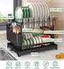 FUMITT Dish Dish Dish Slim Large Kitchen Dish Drying Easy To Assemble Automatic Drain Drainer, Drainer, Rust-Proof, Storage, - Capacity, Supplies,