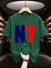 2026 New Pure Cotton Tshirt Statue Of Liberty In New York Print Crew Neck Short Sleeve Casual Top
