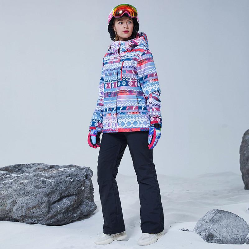 Buy Ski Suit Women Thermal Ski Jacket Pants Set Windproof Waterproof