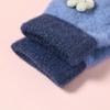 Small round bear cartoon infant warm gloves children's full-finger children's boy treasure female treasure five-finger gloves cold and warm