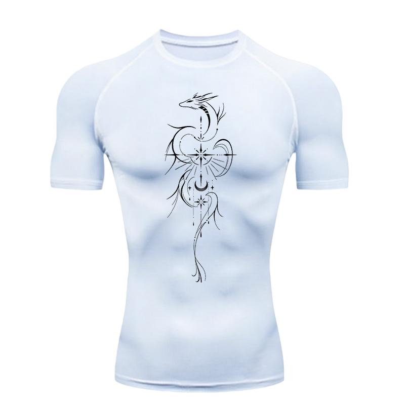 Men's Sports T-shirt Training Fitness Compression Gym Wear Workout T-Shirt Athletic Tees Rashguard Sports Men's
