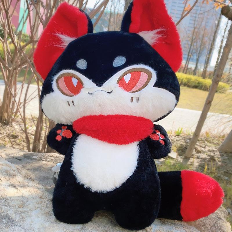35cm Enthusiasm Wolf Plush Doll Gift Kawaii Emotion Wolf Stuffed Toys Plushies Doll Cute Wolf Toys For Girl Kawaii Room Decor