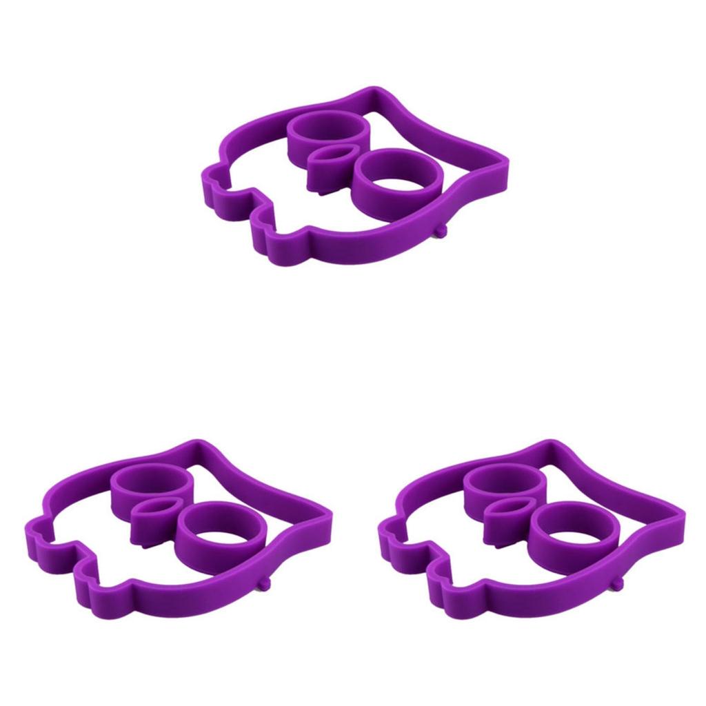 Premium Quality Silicone Funny Owl Mould Egg Rings Cooking Shaper For Perfect Breakfasts