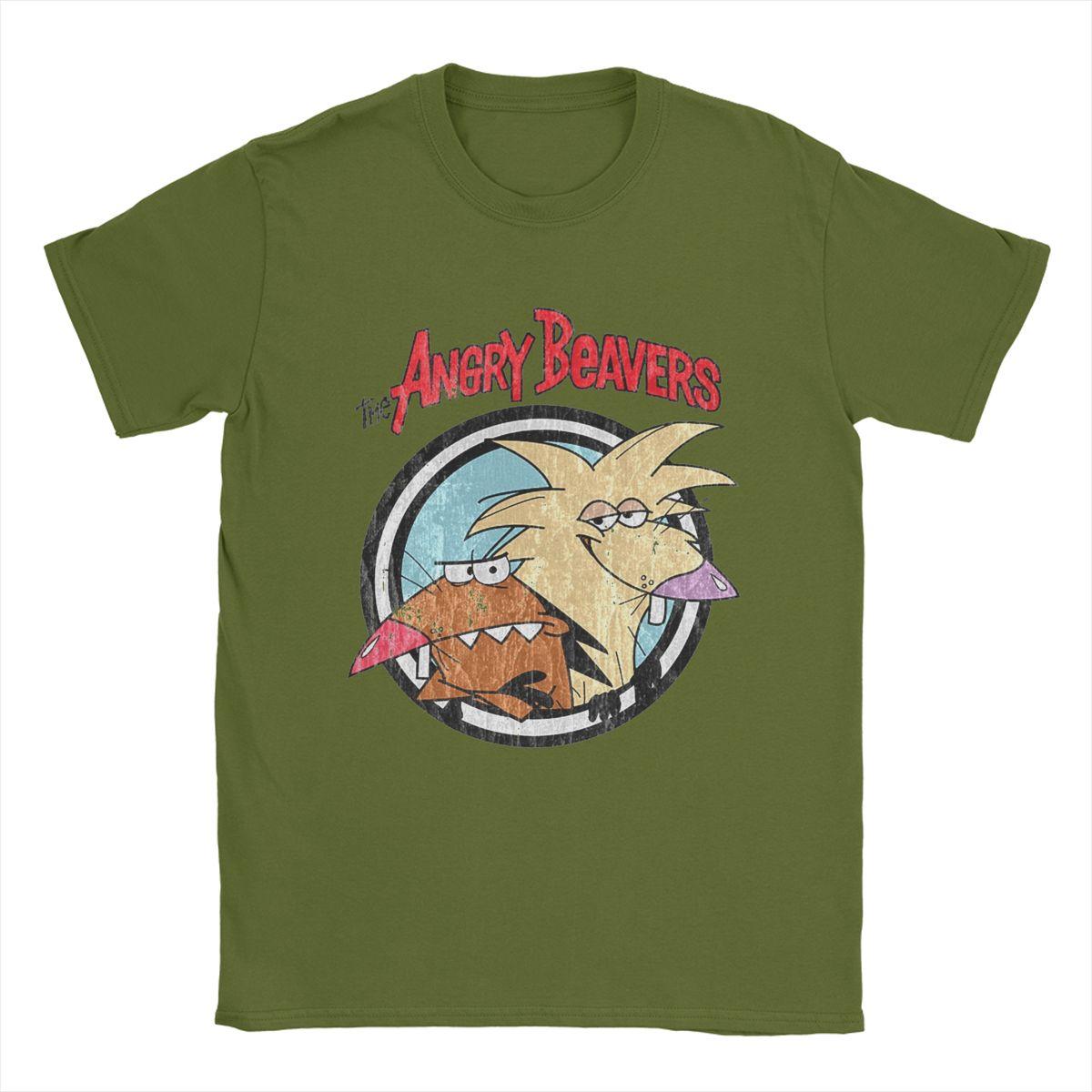

Angry Beavers T Shirt for Men Cotton Novelty T-Shirt Crewneck Tees Short Sleeve Clothes Summer 4XL