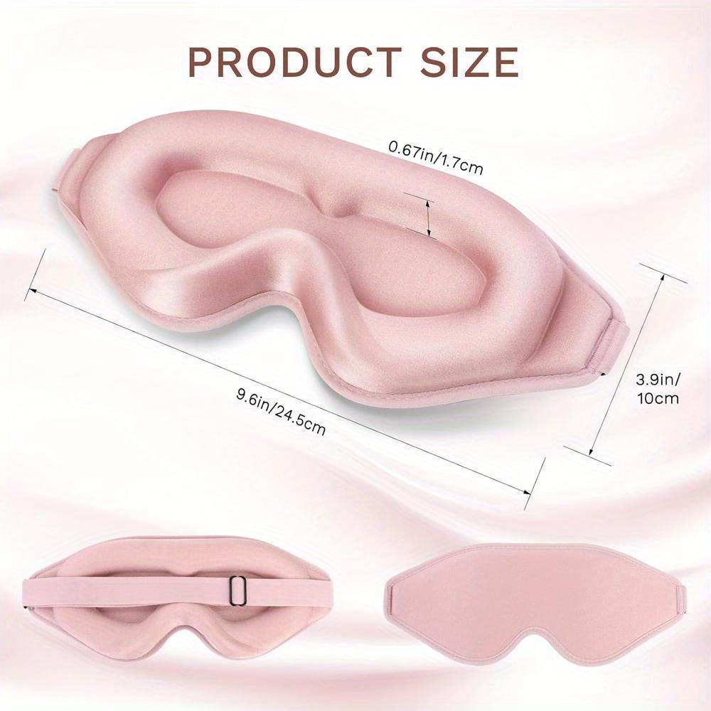 3D Sleep Eye Mask Zero Eye Pressure 3D Contoured Sleeping Mask Soft Comfort Eye Shade Cover 100% Block Out Light