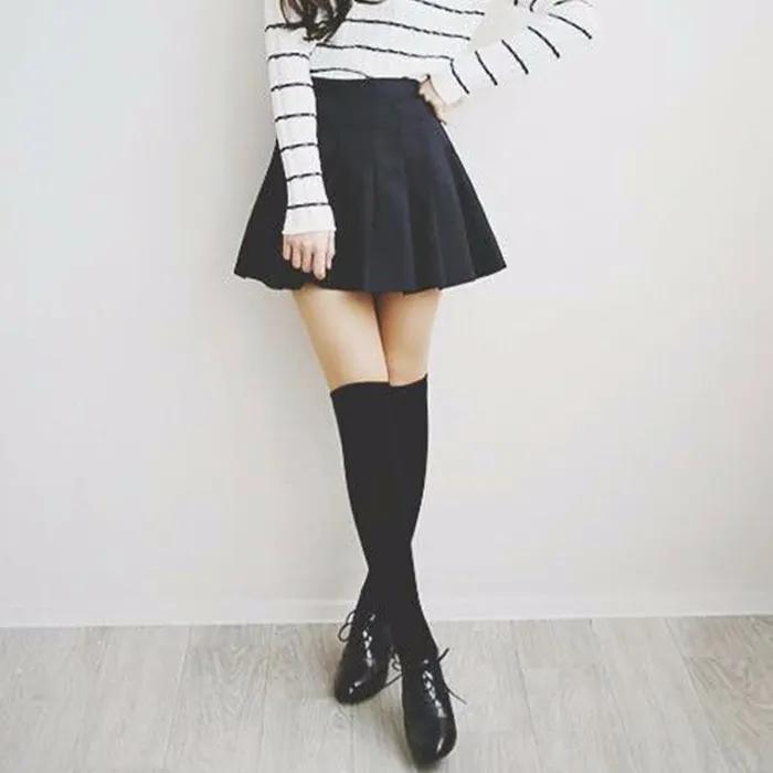 [Women] 1308 Cotton Knee Socks Knee-highs Preppy Look Long Socks Half Tights