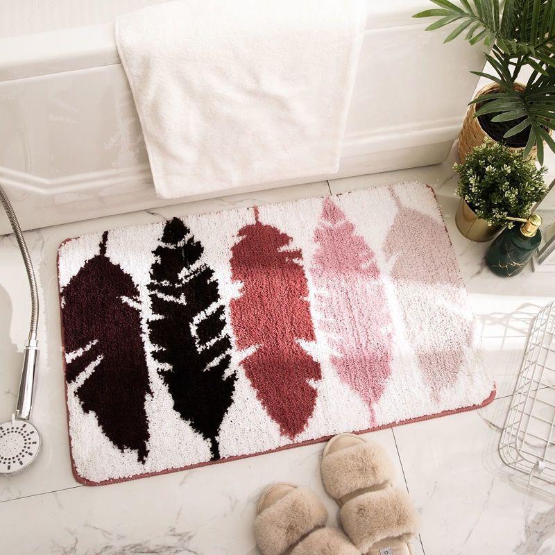 Home Door Mat Bathroom Moisture-wicking Mat Slip-resistant Foot Mat Bath Bathroom Door Cute Mat Bedroom Carpet
