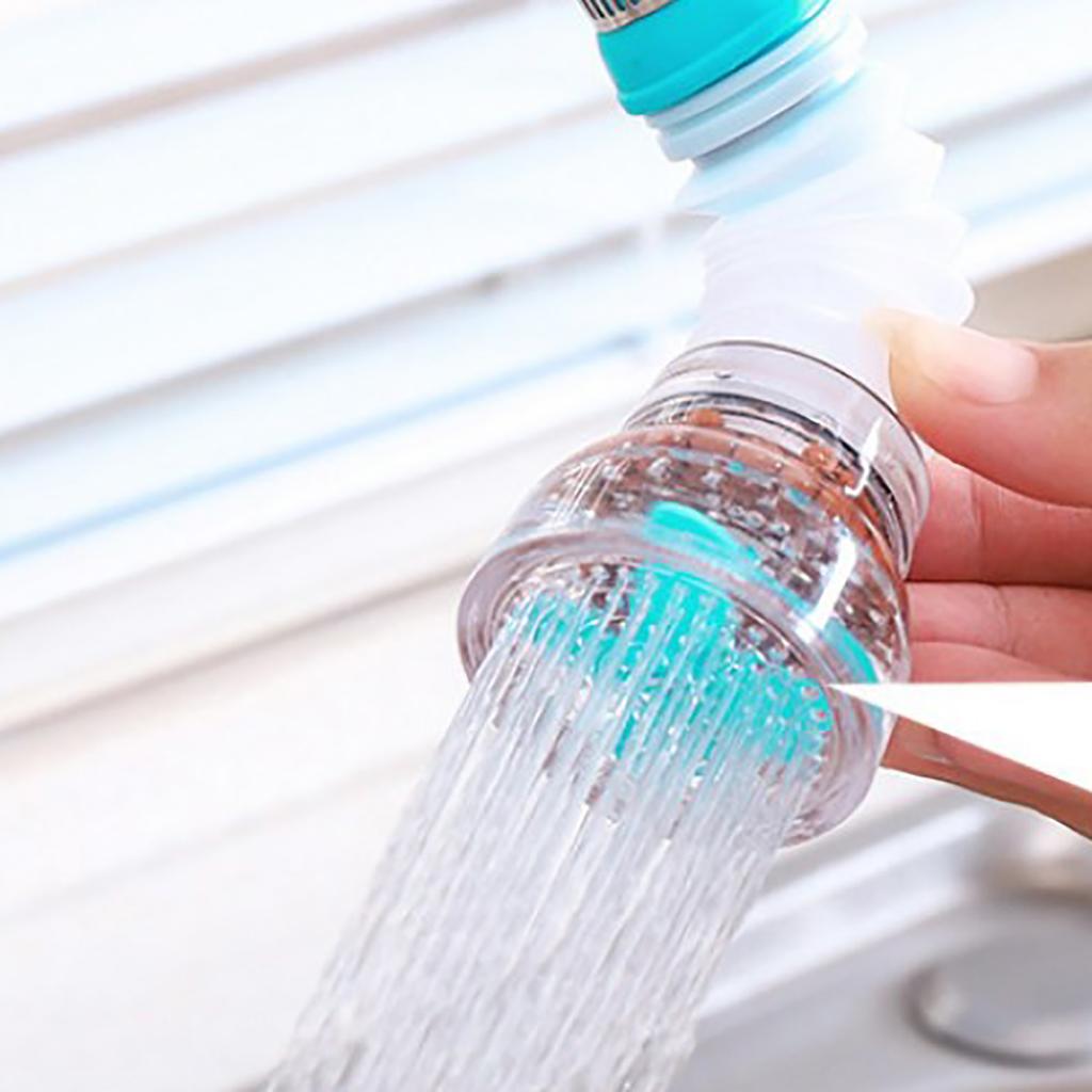 Faucet Filter Spatter Proof Expandable Rotatable Water Tap Filter for Bathroom Kitchen