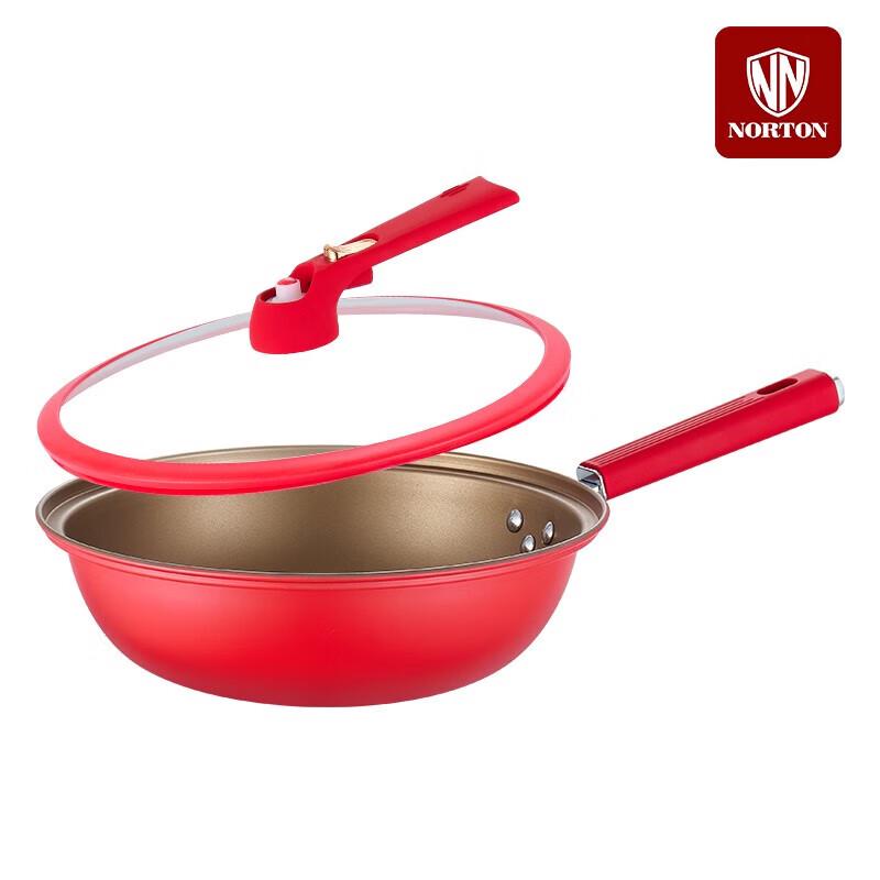 NORTON Red Titanium Micro-Pressure Non-Stick Wok