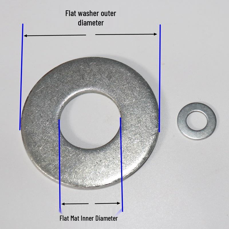 Heavy-Duty Galvanized Flat Washer Set (Sizes M3-M20)