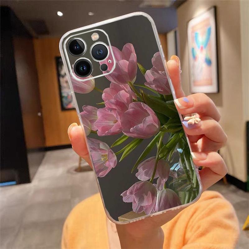 Tulips Phone Case For Iphone 17 Pro Max Air 16 15 14 13 Pro Max 15 16 Pro 15Plus