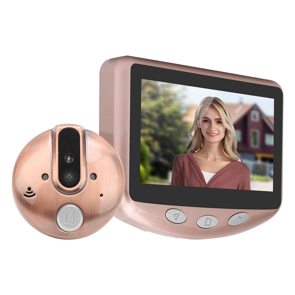 4.3in 720P Video Doorbell Peephole Camera 120 Degree Wide Angle Infrared Night Vision for Home