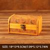 Retro Wooden Jewelry Box Antique Storage Treasure Chest with Lock Medieval Vintage Suitcase Necklaces Organizer Antique Gift Box